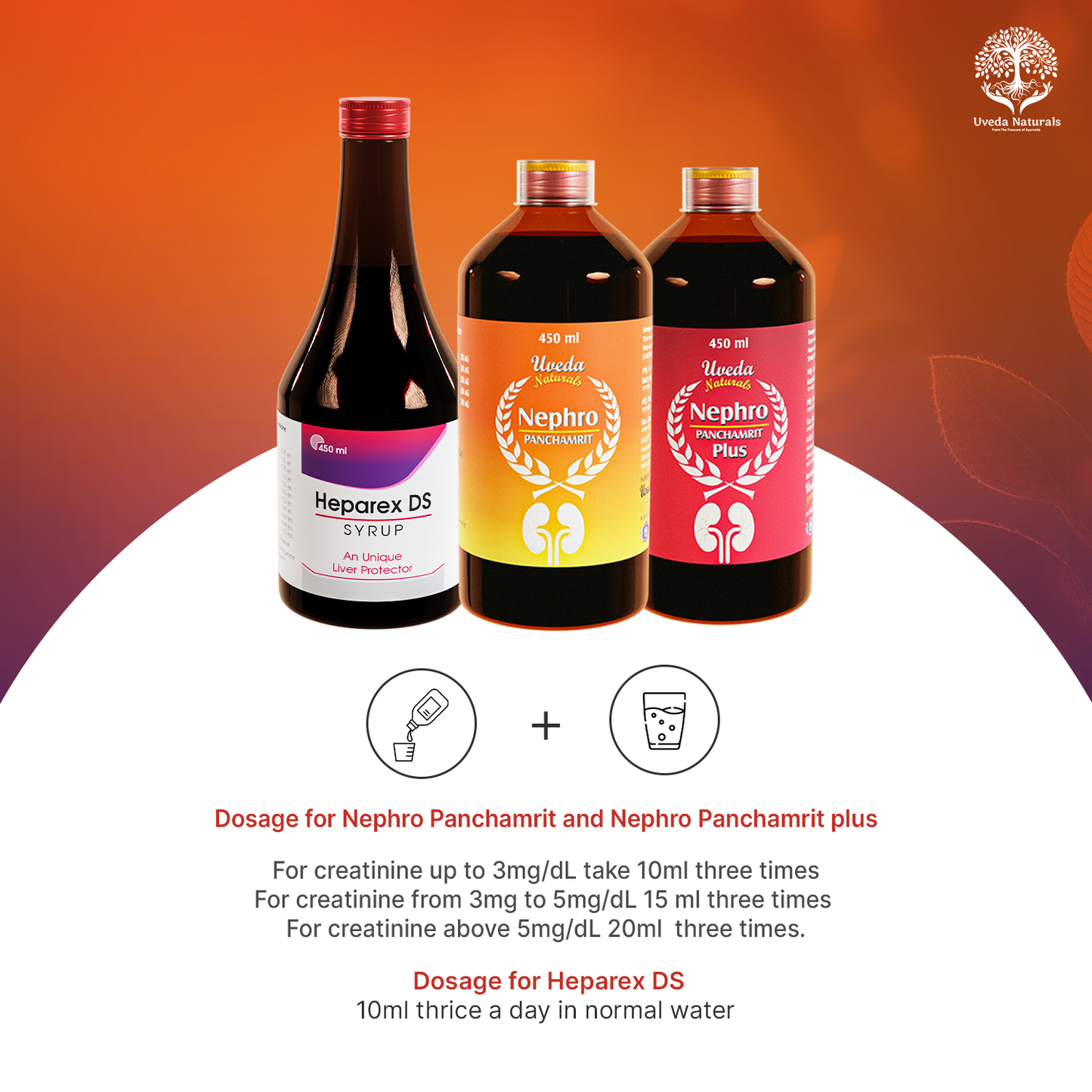 Nephro Panchamrit, Nephro Panchamrit Plus, and Heparex DS Sugar Free Combo