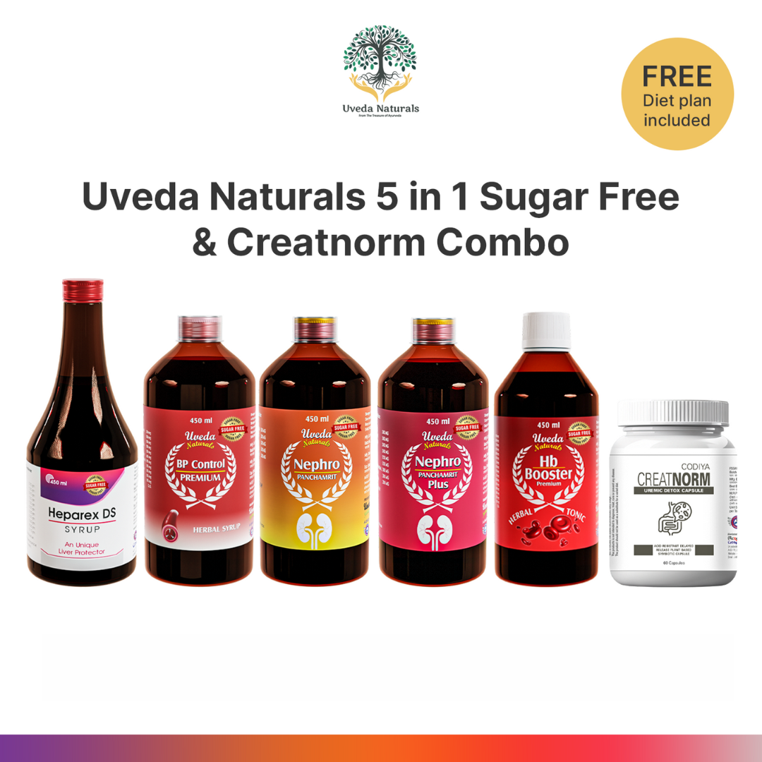 Uveda Naturals 5 in 1 Sugar Free & Creatnorm Combo