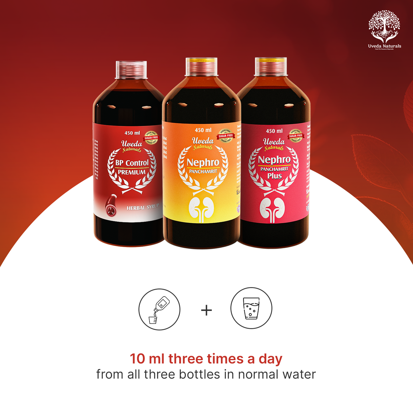 BP Control Premium, Nephro Panchamrit, and Nephro Panchamrit Plus Sugar Free Combo