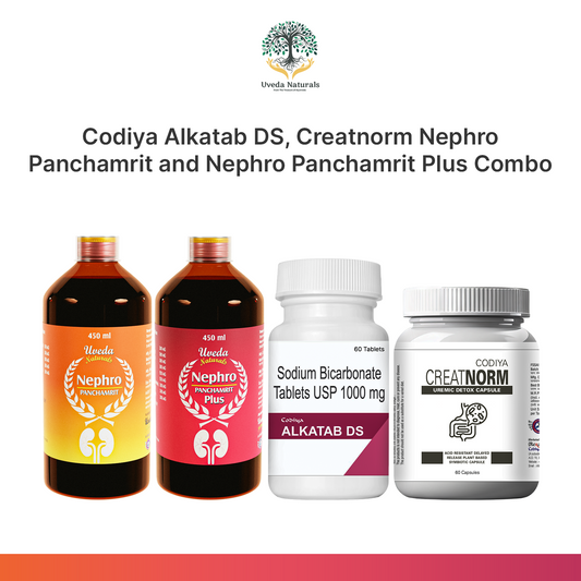 Codiya Alkatab DS, Creatnorm Nephro Panchamrit and Nephro Panchamrit Plus Combo