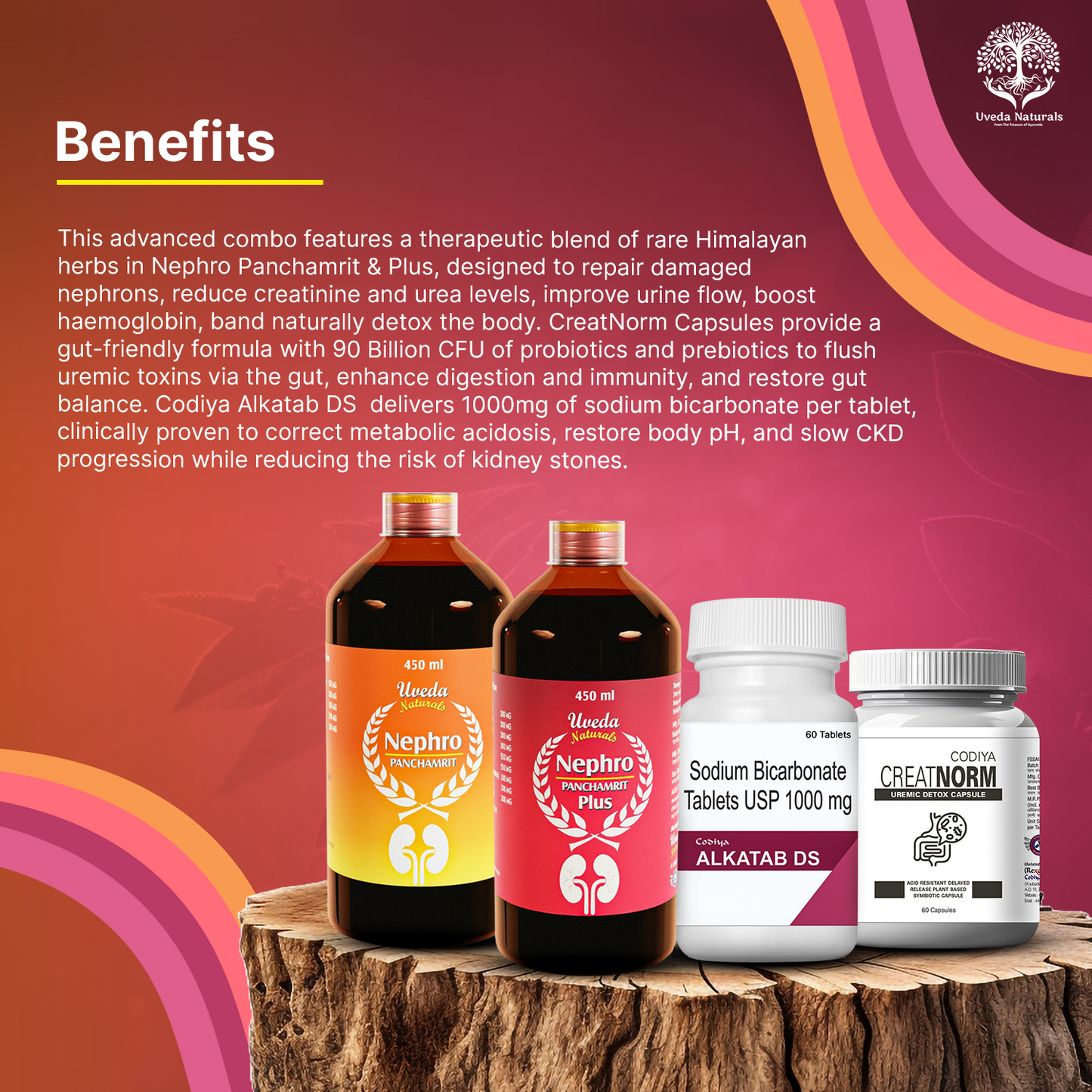 Codiya Alkatab DS, Creatnorm Nephro Panchamrit and Nephro Panchamrit Plus Combo