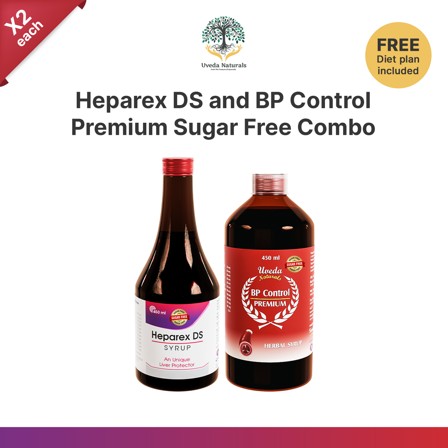 Heparex DS and BP Control Premium Sugar Free Combo