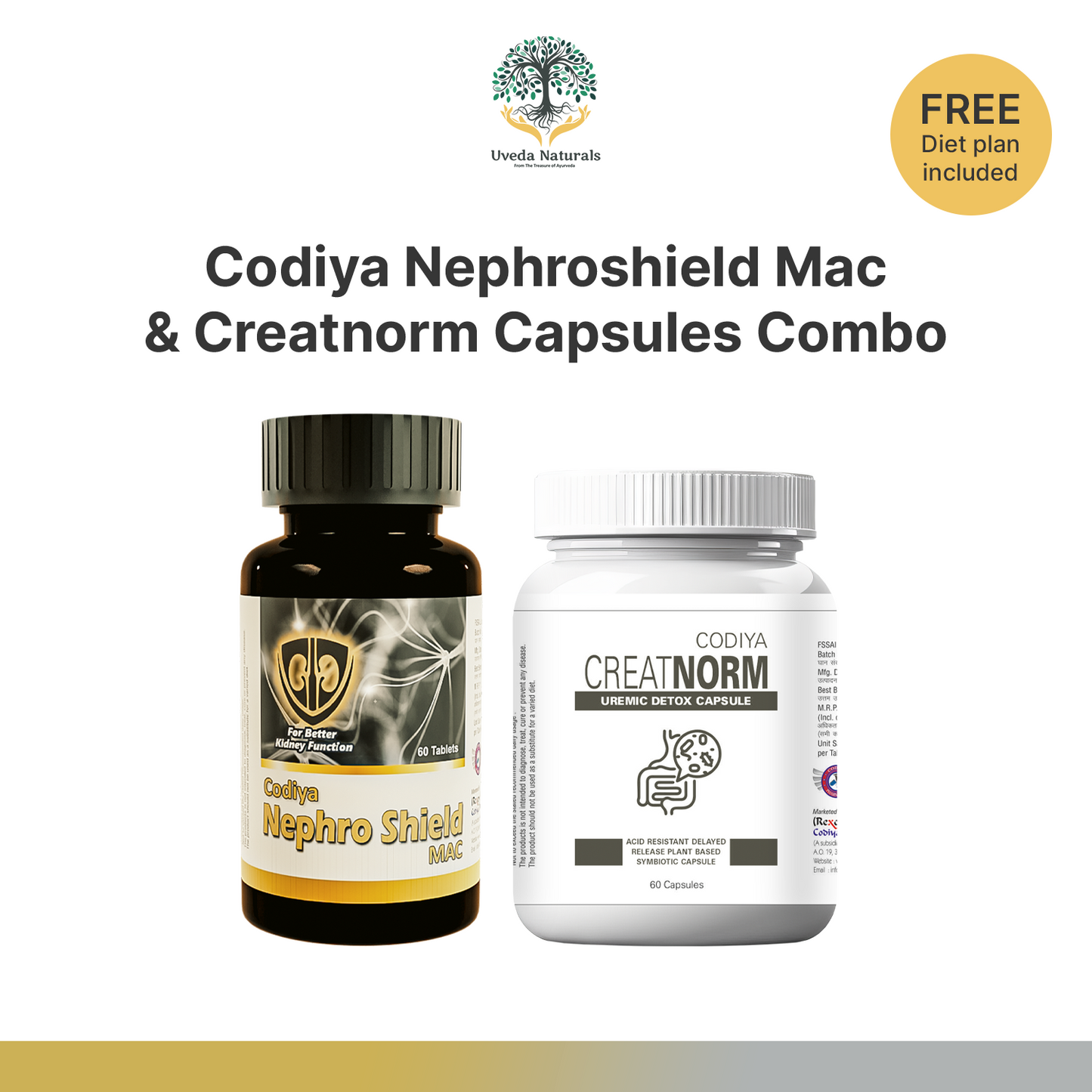 Codiya Nephroshield Mac & Creatnorm Capsules Combo
