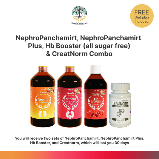 NephroPanchamirt, NephroPanchamirt Plus, Hb Booster (all sugar-free) & CreatNorm Combo