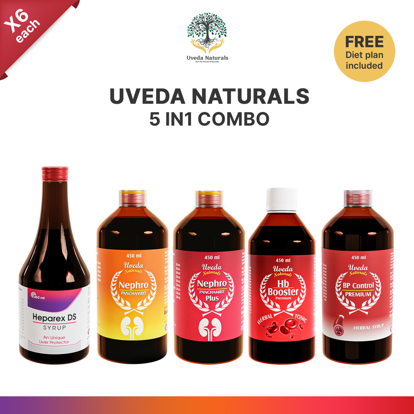 Uveda Naturals 5 in 1 Combo